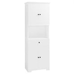 Walker Edison | White Tall Bathroom Storage Cabinet Thumbnail