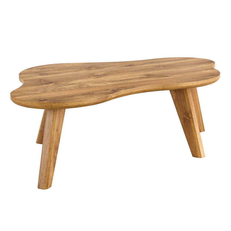 Walker Edison | Cloud Shape Wood Minimalist Coffee Table