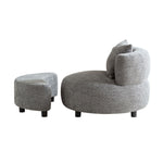 Walker Edison | Modern Teddy Cloud Accent Chair with Ottoman Thumbnail