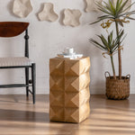 Walker Edison | Modern Embossed Pattern Side Table Thumbnail