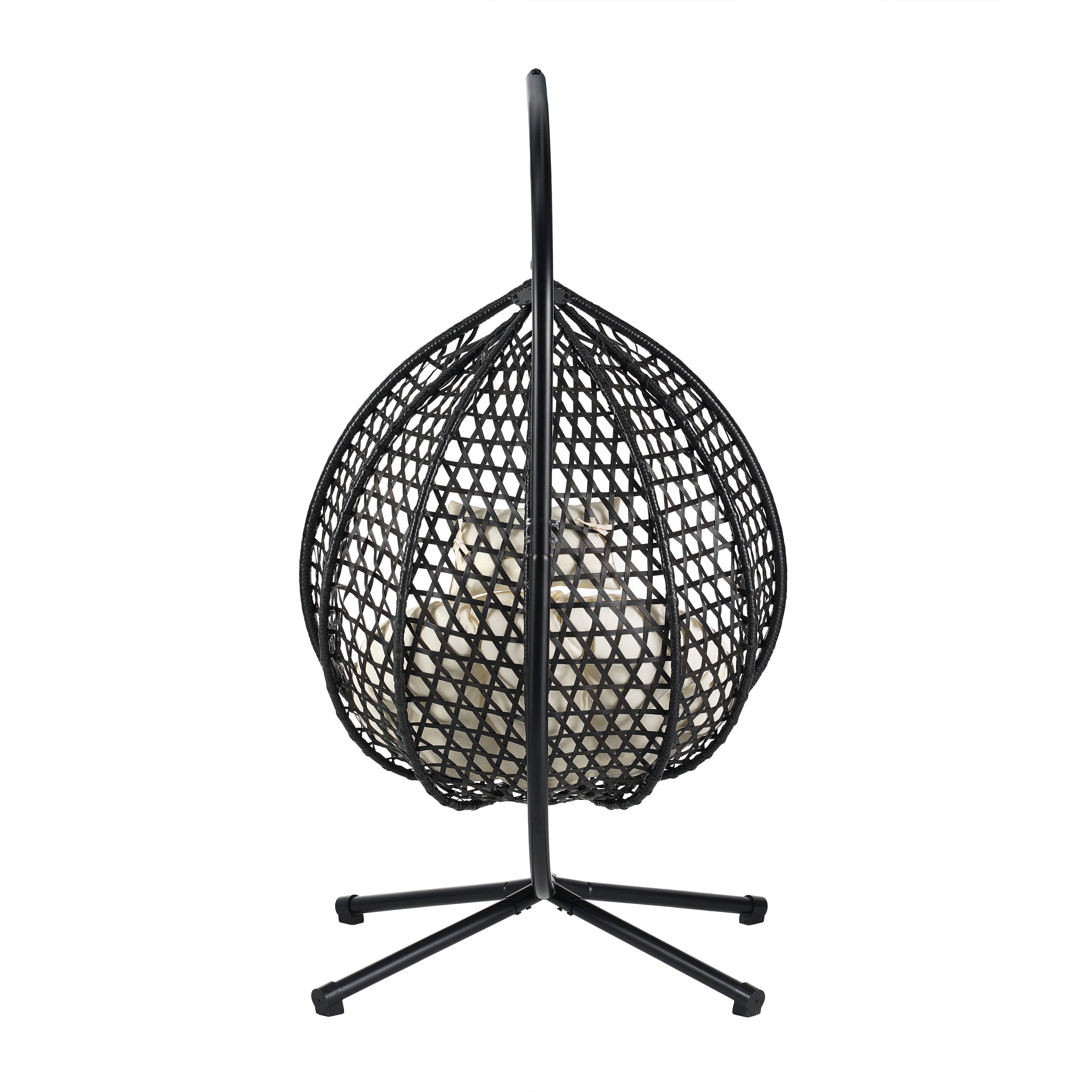 Walker Edison Rattan Hanging Egg Hammock Chair - Thumbnail 5