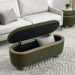 Walker Edison | Upholstered Storage Ottoman Bench Thumbnail