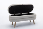 Walker Edison | Grey Velvet Storage Bench Thumbnail