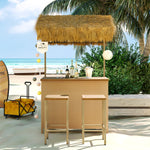 Walker Edison | Hawaiian-style Bar Height Patio Set Thumbnail