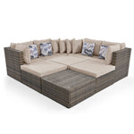 Walker Edison | Wicker 8-piece Outdoor Lounger Sofa Set Thumbnail