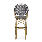 Walker Edison | Outdoor Wicker French Barstools, Set of 2 Thumbnail