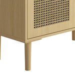 Walker Edison | Rattan Mesh Entryway Storage Accent Cabinet Thumbnail