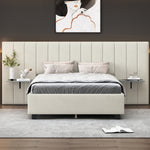 Walker Edison | Full Size Upholstered Platform Bed Thumbnail