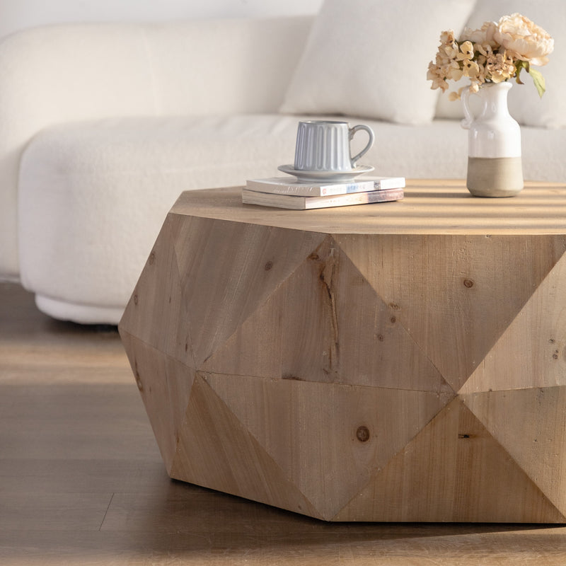 Walker Edison | Modern Embossed Pattern Coffee Table