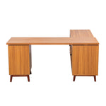 Walker Edison | Modern L-shaped 66" Desk with Storage Thumbnail