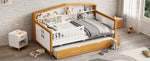 Walker Edison | Twin Size House Shape Daybed with Trundle and Bookcase Headboard Thumbnail