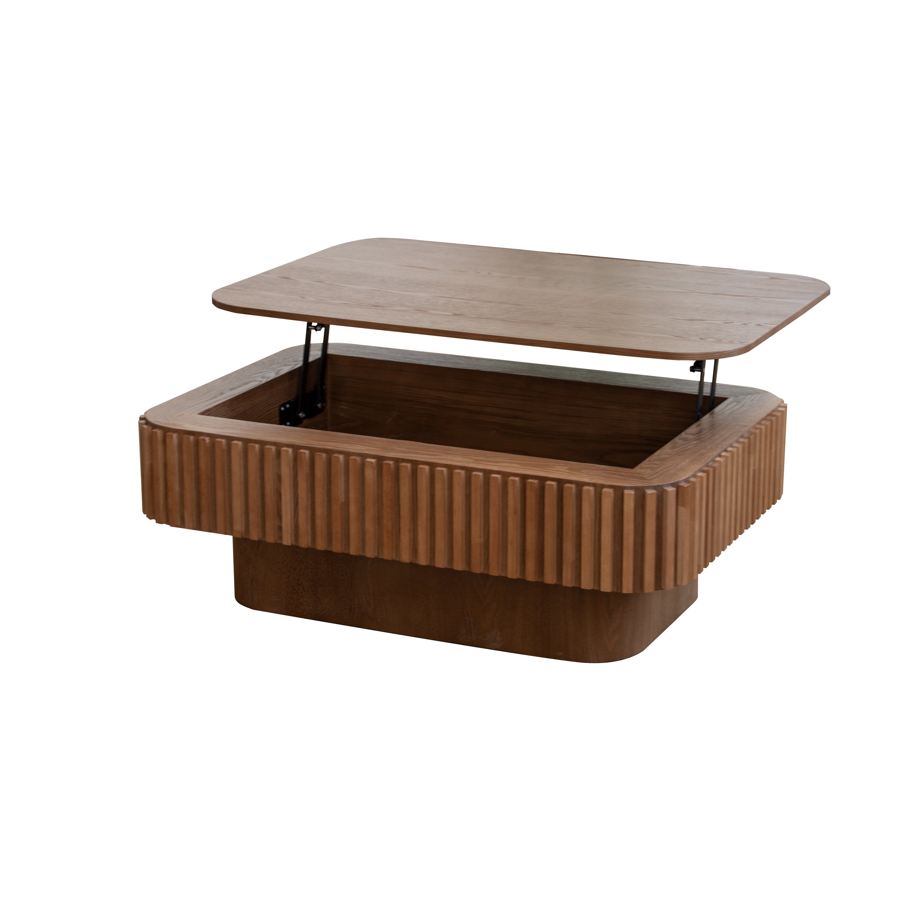 Modern Fluted Lift-Top 38.6-Inch Coffee Table | Walker Edison
