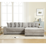 Walker Edison | Corduroy Right L-Shaped Sectional Cloud Couch Thumbnail