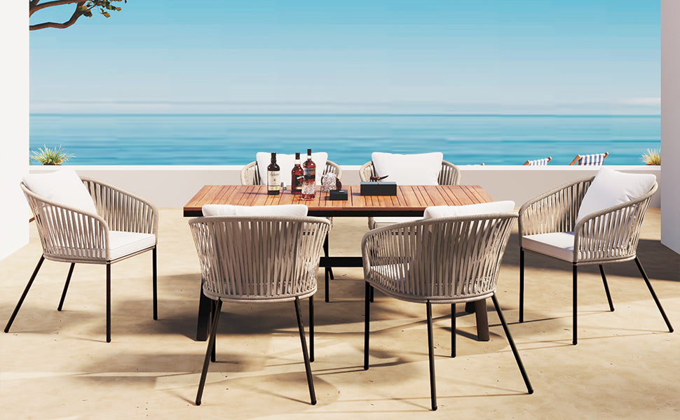 Walker Edison Patio Dining Set - Thumbnail 2