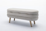 Walker Edison | Grey Velvet Storage Bench Thumbnail