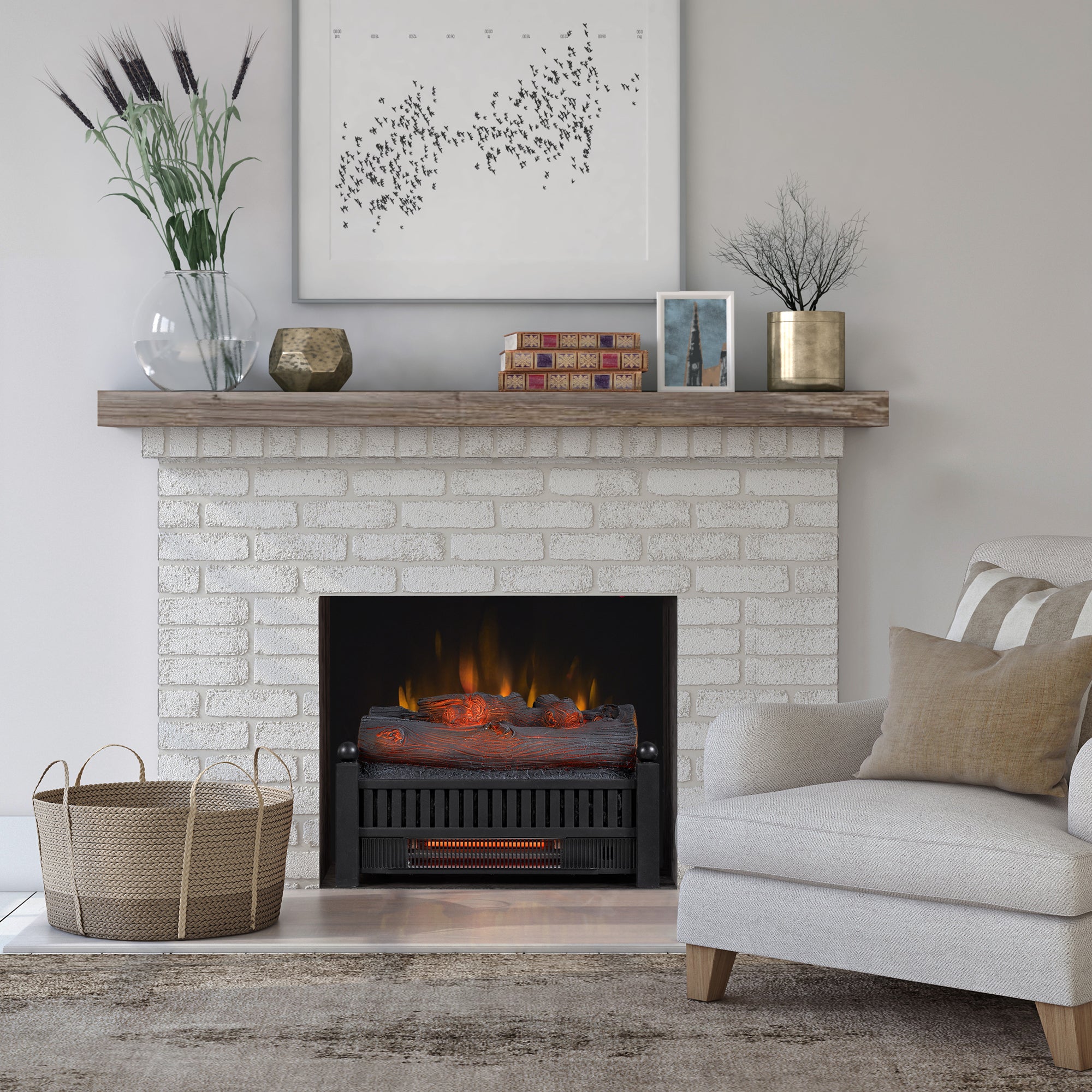 duraflame® Electric Infrared Log Set with Crackling Sound Effect