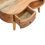 Walker Edison | Cloud Shape Mini Oak Coffee Table Thumbnail