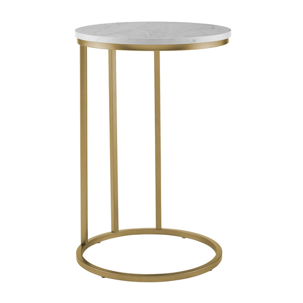 Round C Table - Modern Glam Occasional Walker Edison 