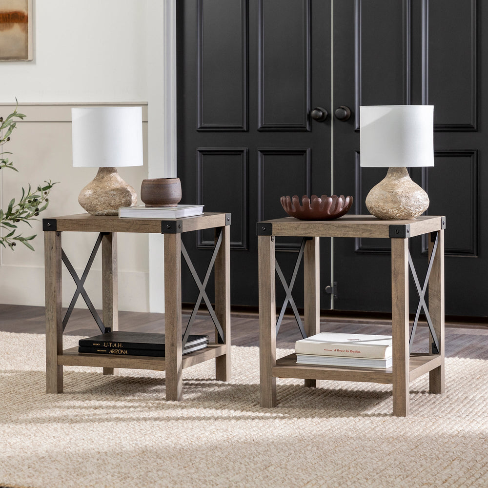 Metal X Side Tables, Set of – Walker Edison