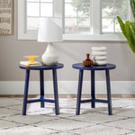 30" Emerson Side Table, Set of 2 Walker Edison Blue  Thumbnail