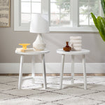 30" Emerson Side Table, Set of 2 Walker Edison Solid White  Thumbnail