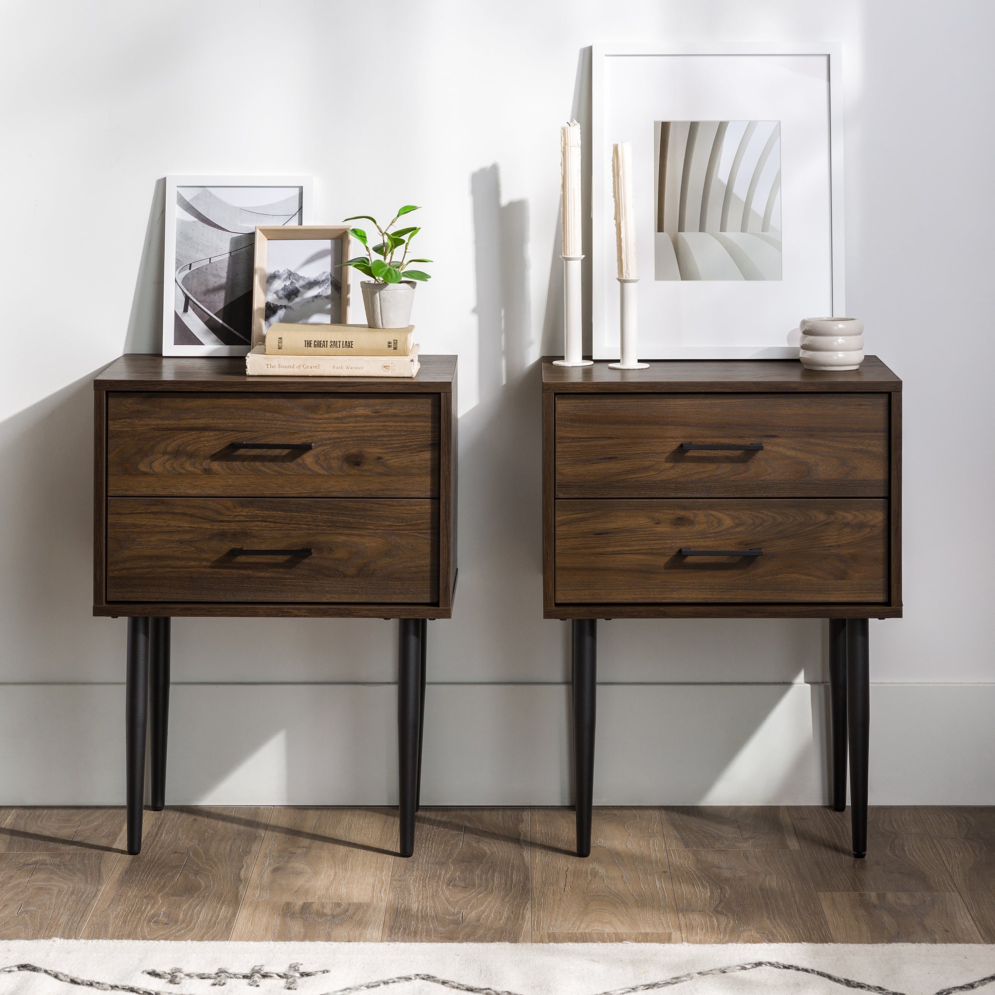 Olivia TwoDrawer Nightstand / Side Table, Set of 2 Walker Edison