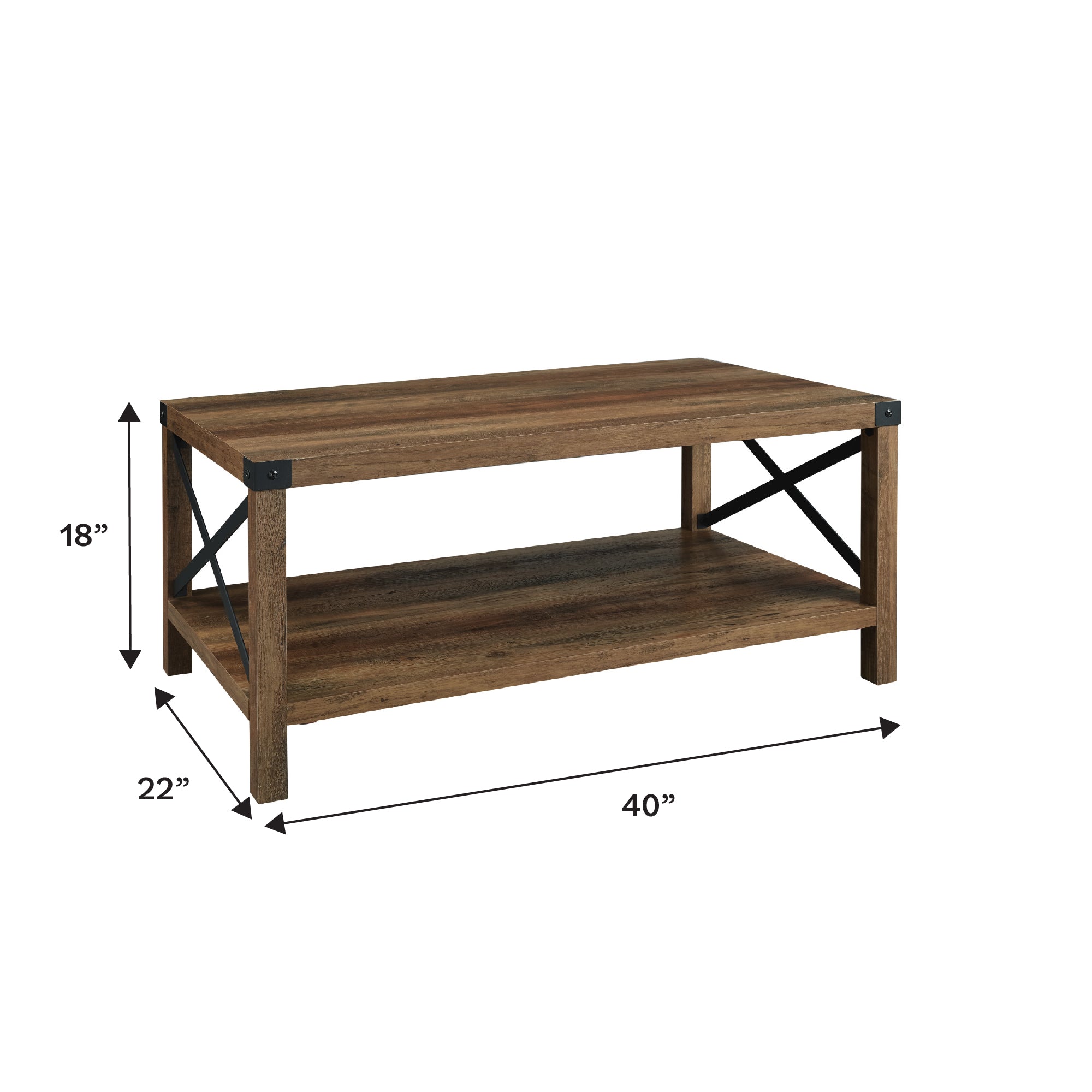 Metal X Industrial Coffee Table | Walker Edison