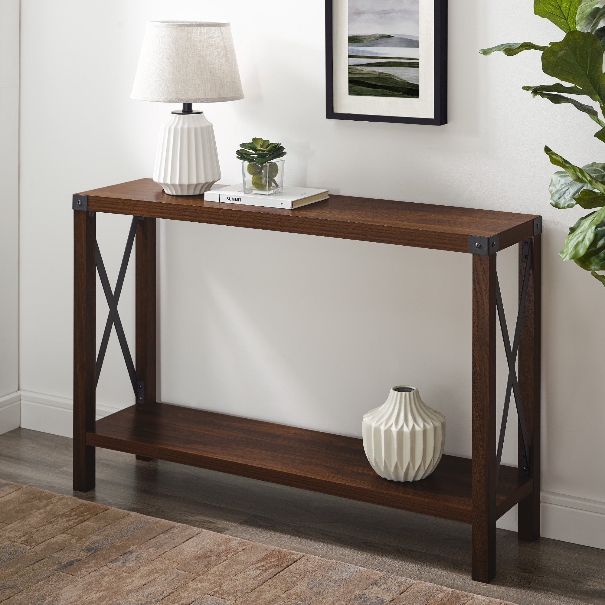 Metal X Entry Table – Walker Edison
