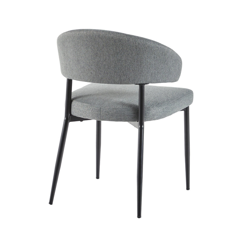 Modern Curved Back Upholstered Dining Chair, set of 2 Living Room Walker Edison 