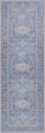 Boutique Rugs - Aqua Rosman Washable Runner & Area Rug Rugs Boutique Rugs 2'7" x 7'10" Runner  Thumbnail