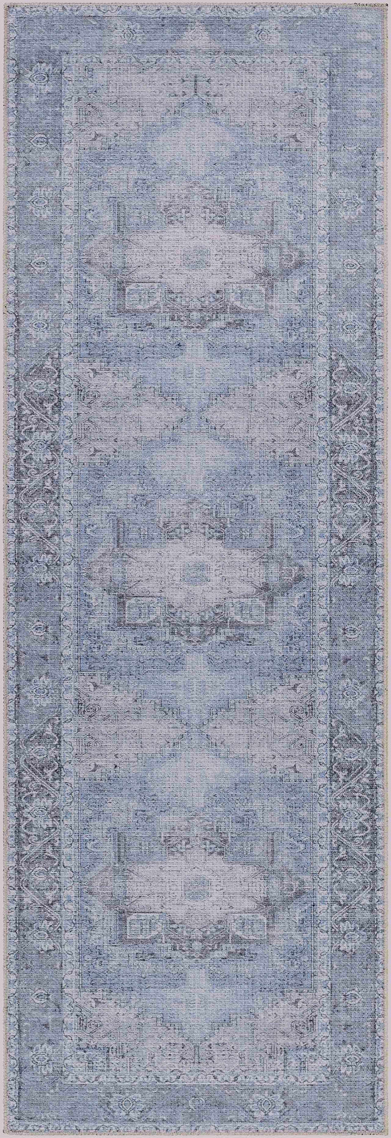 Boutique Rugs - Aqua Rosman Washable Runner & Area Rug Rugs Boutique Rugs 2'7" x 7'10" Runner 