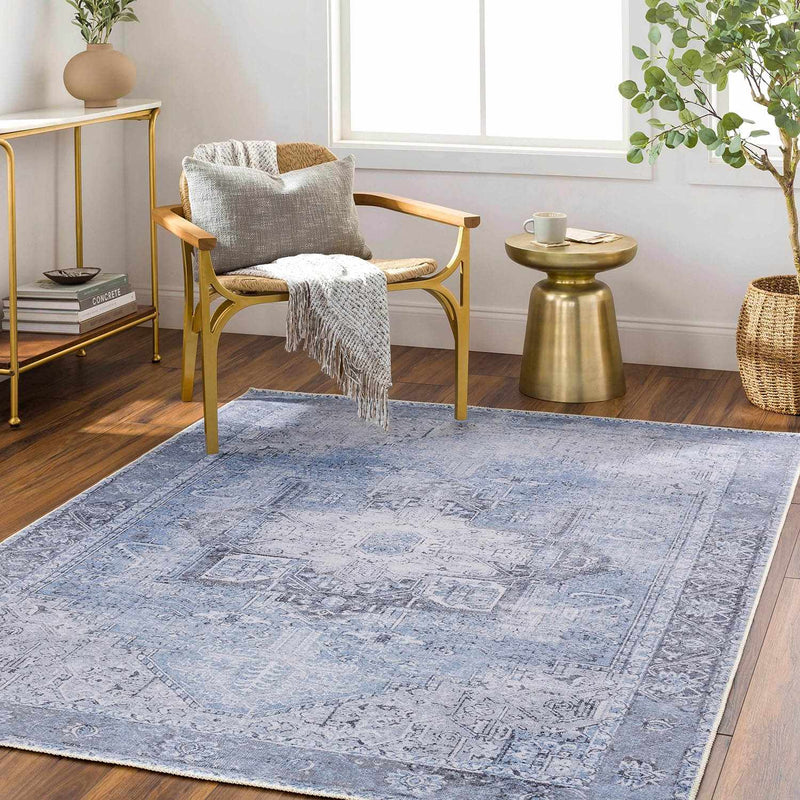 Boutique Rugs - Aqua Rosman Washable Runner & Area Rug Rugs Boutique Rugs 