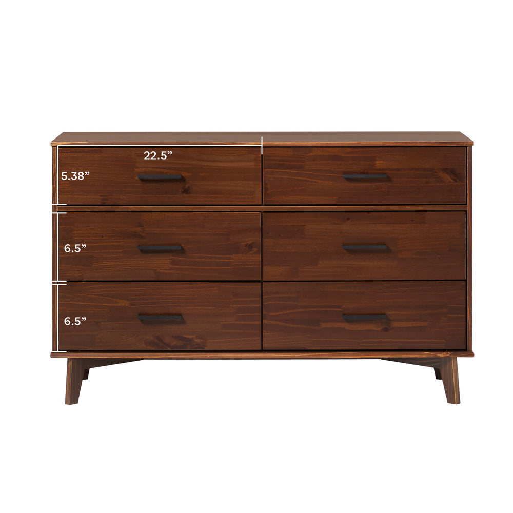 sloane 6-drawer modern solid wood dresser with metal handles reviews Sloane 6-Drawer Modern Solid Wood Dresser with Metal Handles
