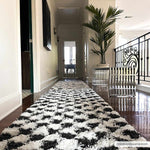 Boutique Rugs - Atira Black & White Checkered Area Rug Rugs Boutique Rugs 2'7" x 10' Runner  Thumbnail