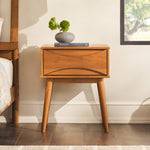 Atticus Solid Wood Mid-Century Modern Nightstand Bedroom Walker Edison Nightstand Caramel  Thumbnail