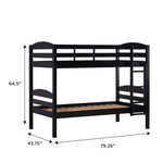 Carolina Transitional Solid Wood Twin-over-Twin Bunk Bed Thumbnail