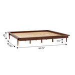 Walker Edison Spindle King Mid-Century Solid Wood Platform Bed Thumbnail