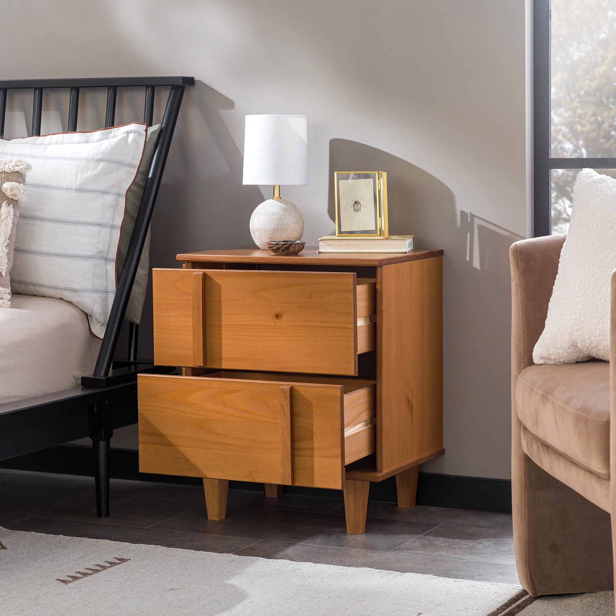 Bronx Modern Solid Wood Nightstand – Walker Edison