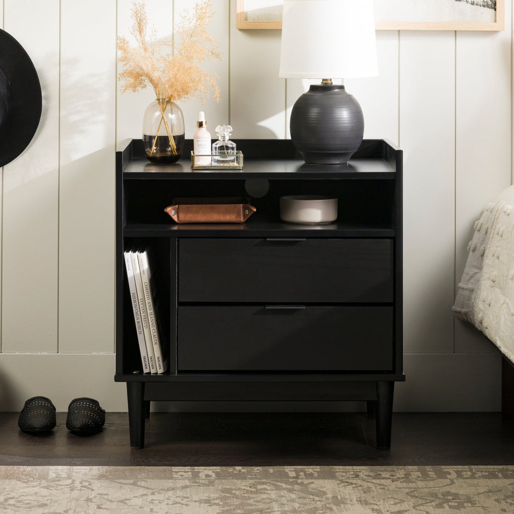 hahaha様　レコードラック　ミッドセンチュリー　ポストモダン　スペースエイジ Atticus Solid Wood Mid-Century Modern Chest – Walker Edison