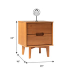 Sloane Mid Century Modern Solid Wood Nightstand Thumbnail