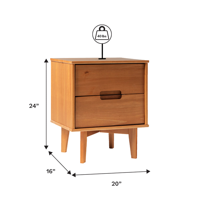 Sloane Mid Century Modern Solid Wood Nightstand