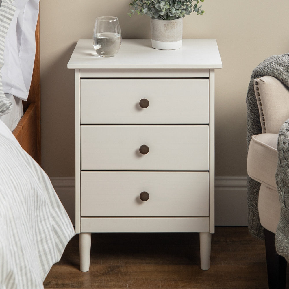 3-Drawer Solid Wood Nightstand