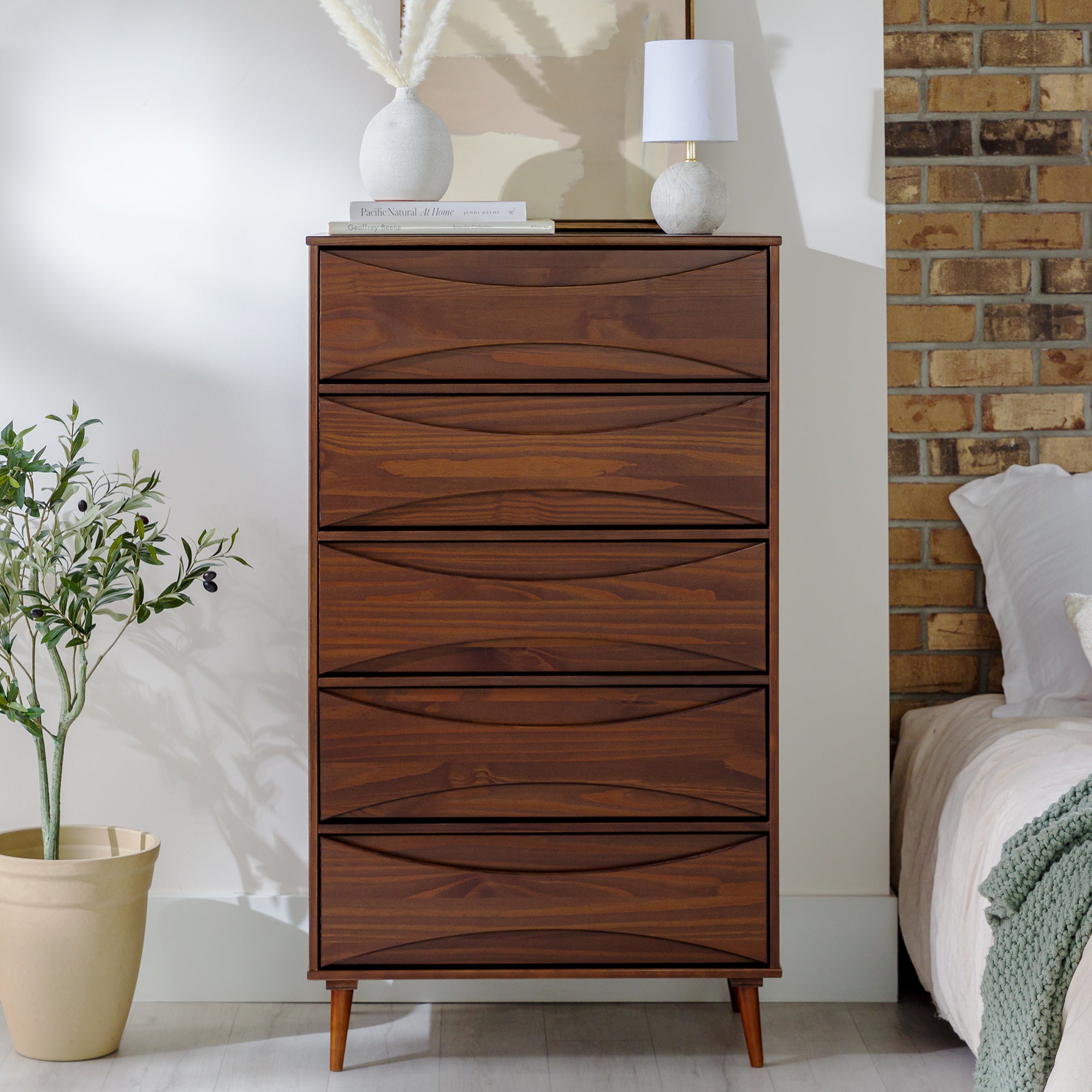 Atticus 5-Drawer Solid Wood Chest | Walker Edison