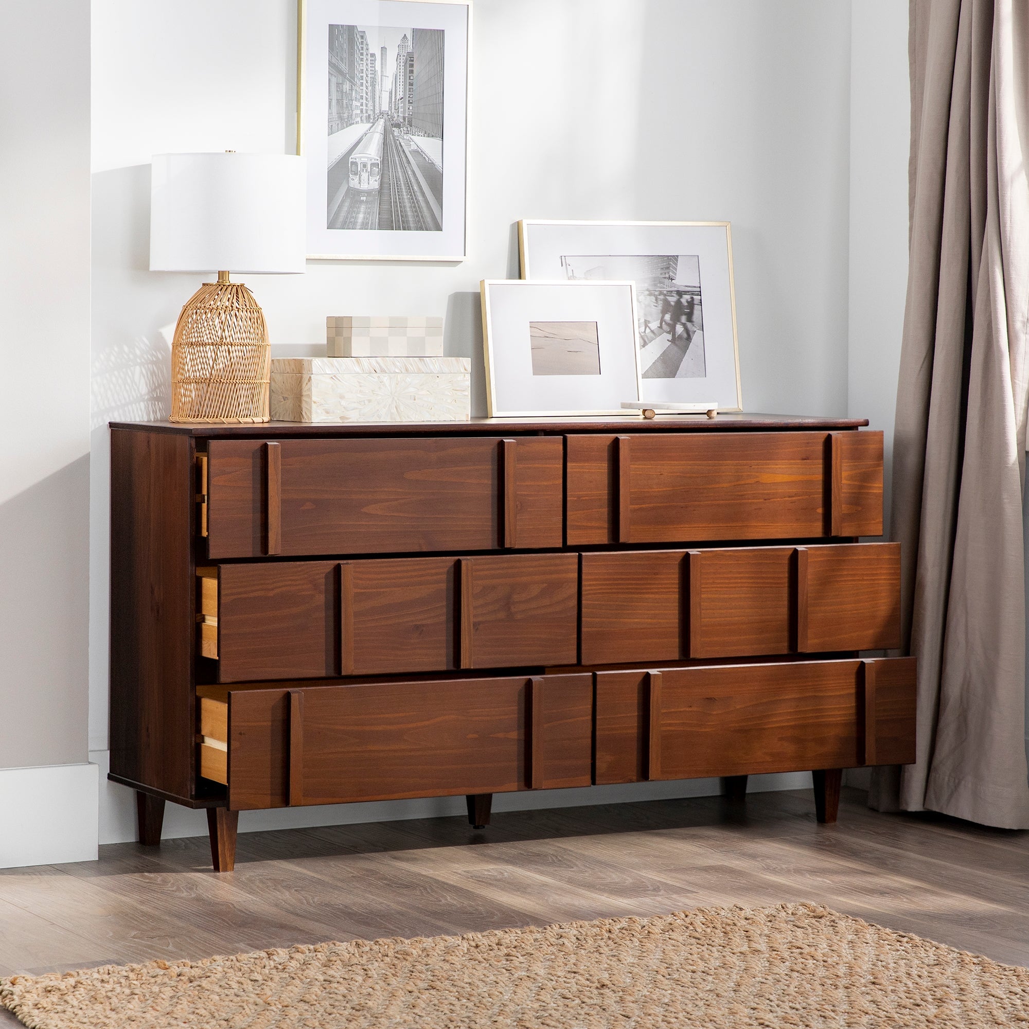 ★ジモティ割あり★  シューズボックス ライトブラウン H182.5×D37×W75 クリーニング済み HJ5996 Bronx Modern Solid Wood Dresser – Walker Edison