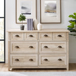 Odette Transitional Farmhouse Collection (Dresser or Nightstand) Bedroom Walker Edison Dresser White Oak  Thumbnail