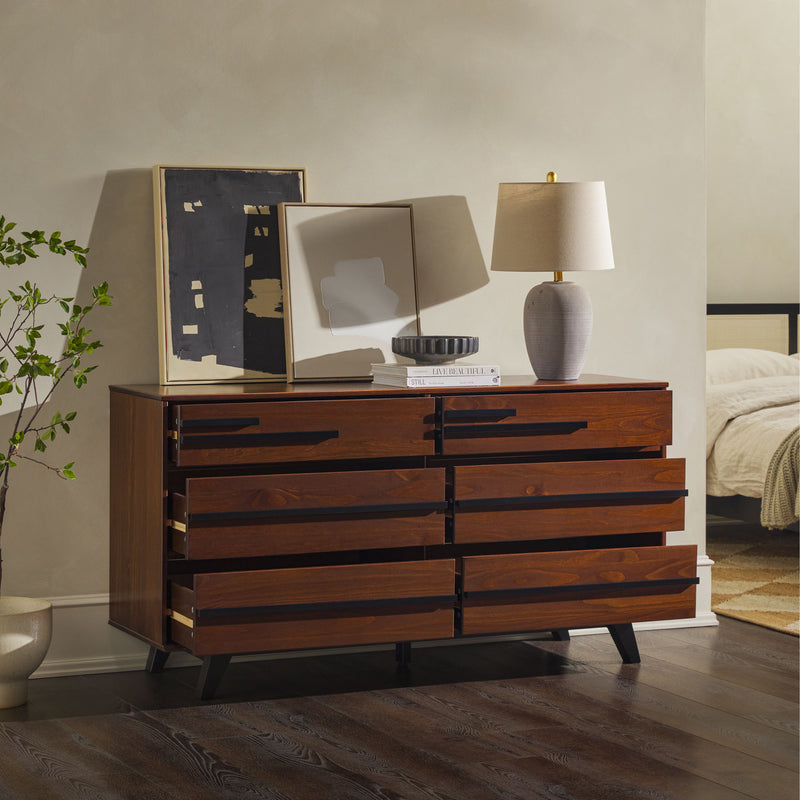 Rebecca 6-Drawer Solid Wood Modern Dresser