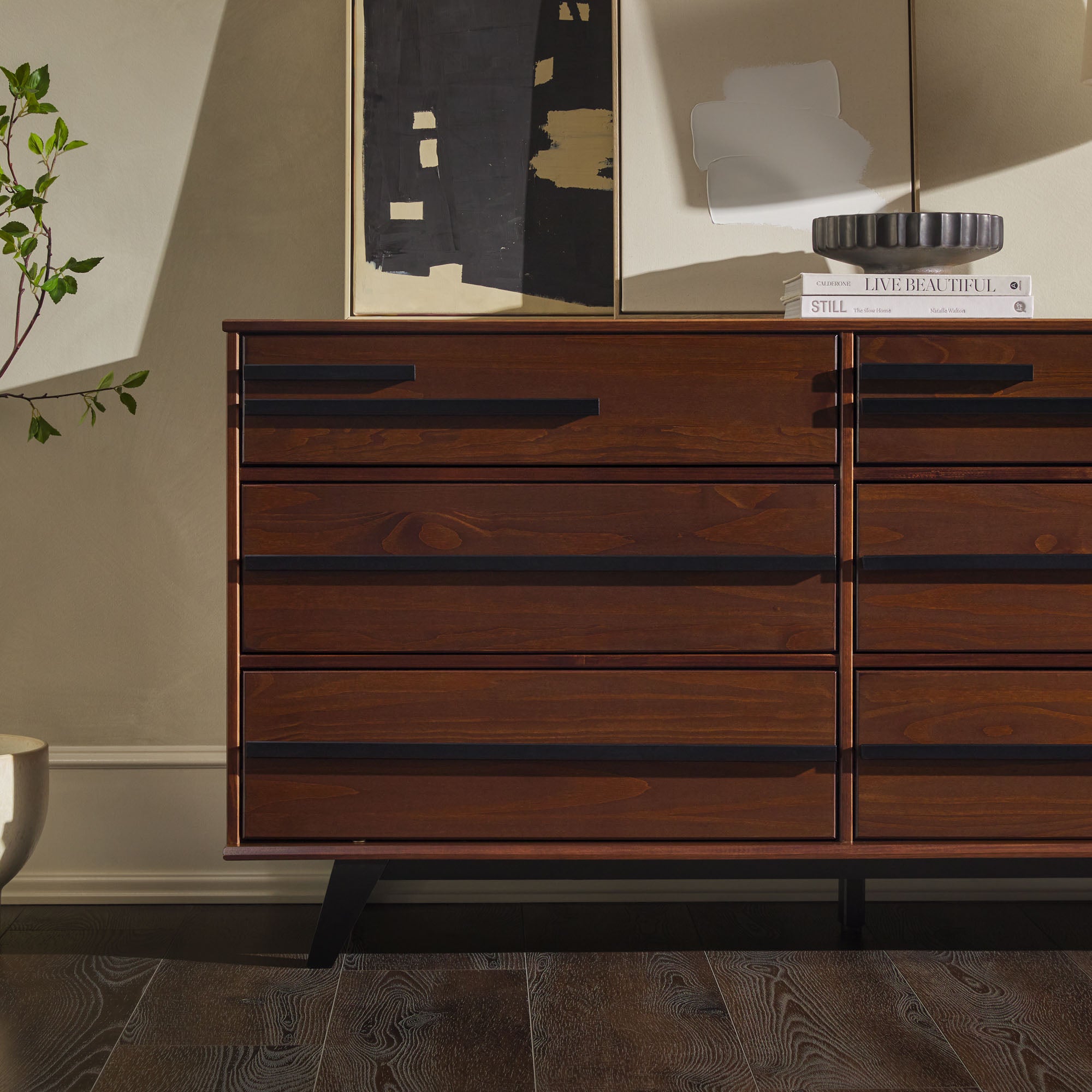 Rebecca 6-Drawer Solid Wood Modern Dresser