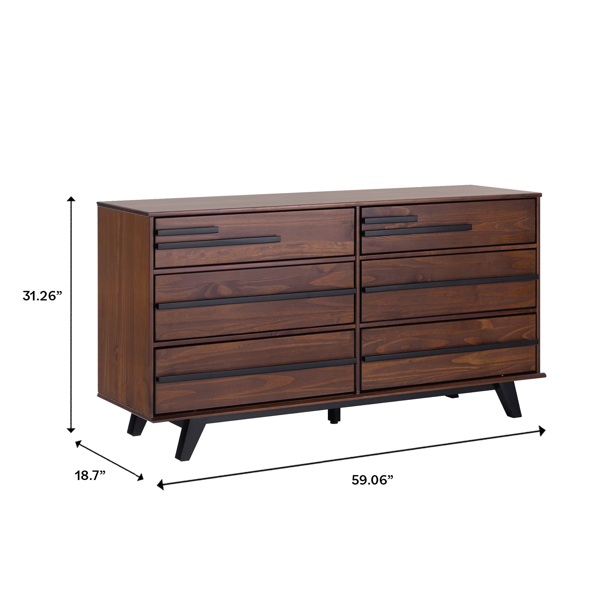 Rebecca 6-drawer Solid Wood Modern Dresser – Walker Edison