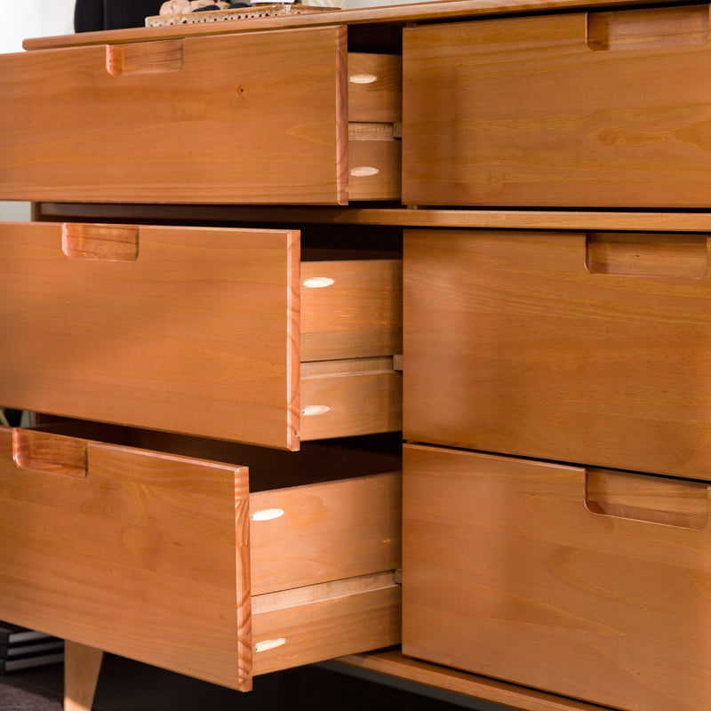 Mid-Century Modern Dresser | Mid-Century Modern Chest | Mid-Century Modern Wood Dresser | Solid Wood Dresser | 6-Drawer Dresser | Dresser | Walker Edison