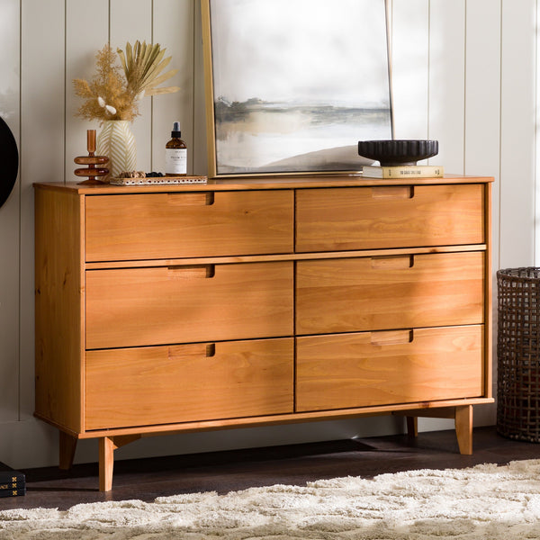 Sloane 6-Drawer Solid Wood Dresser Bedroom Walker Edison 